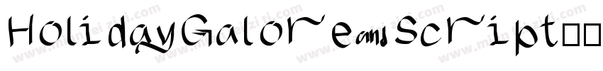 HolidayGalore Script字体转换